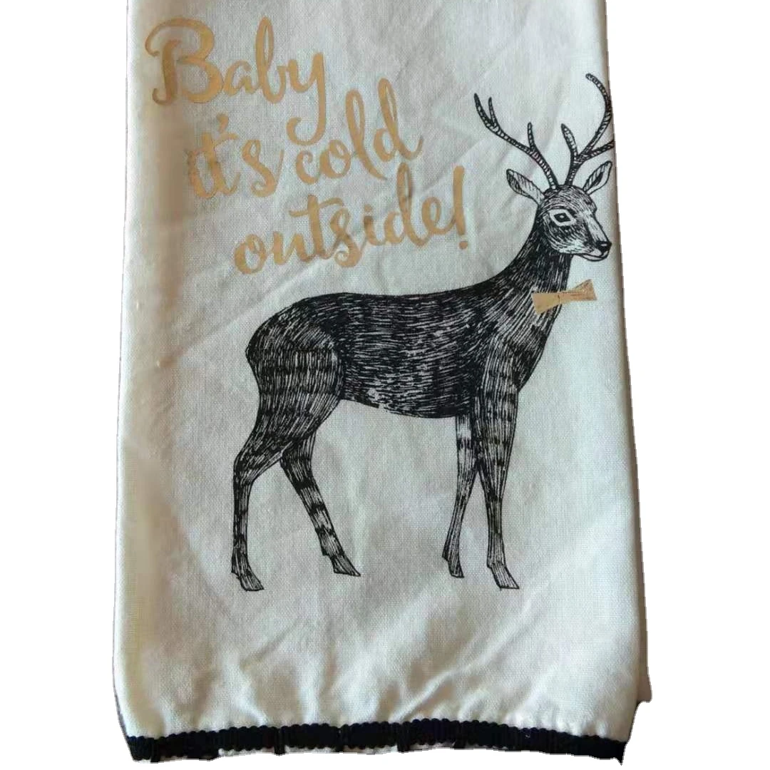 Digital Printed Custom Design Cleaning Kitchen Cloth Tea Towel