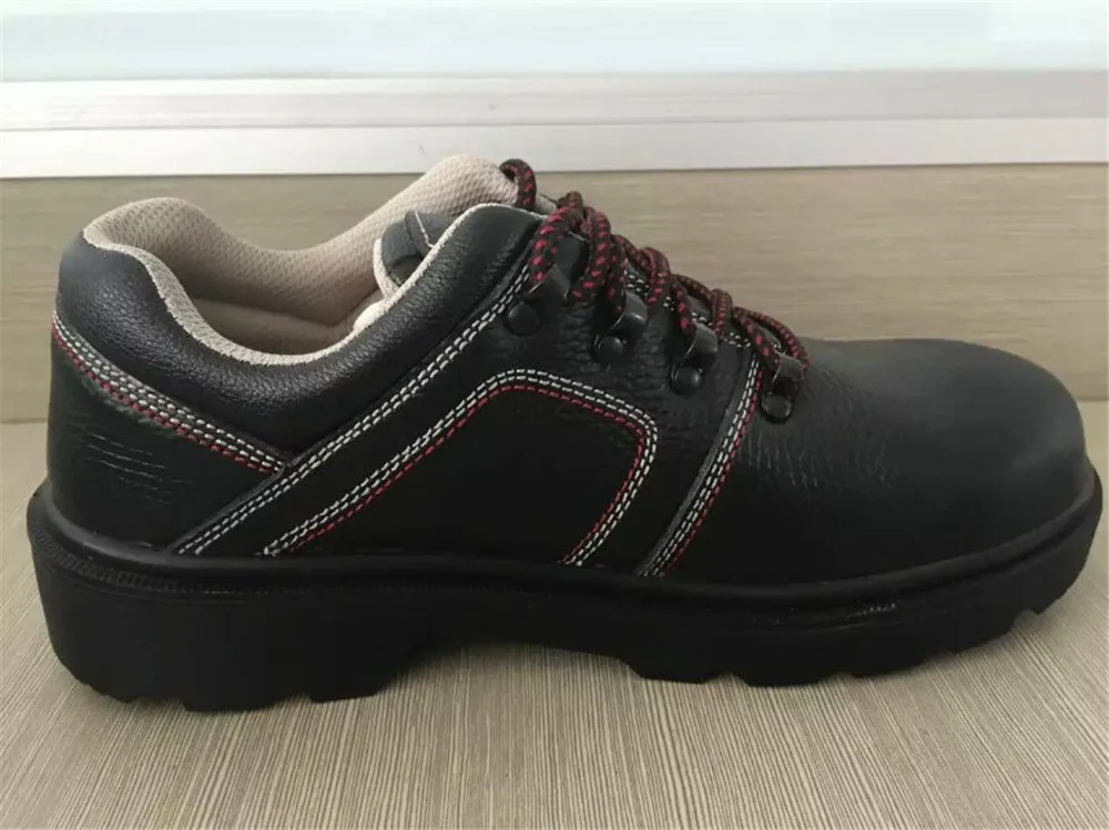 Best quality safety boots S1P black leather factory PSJ 9028