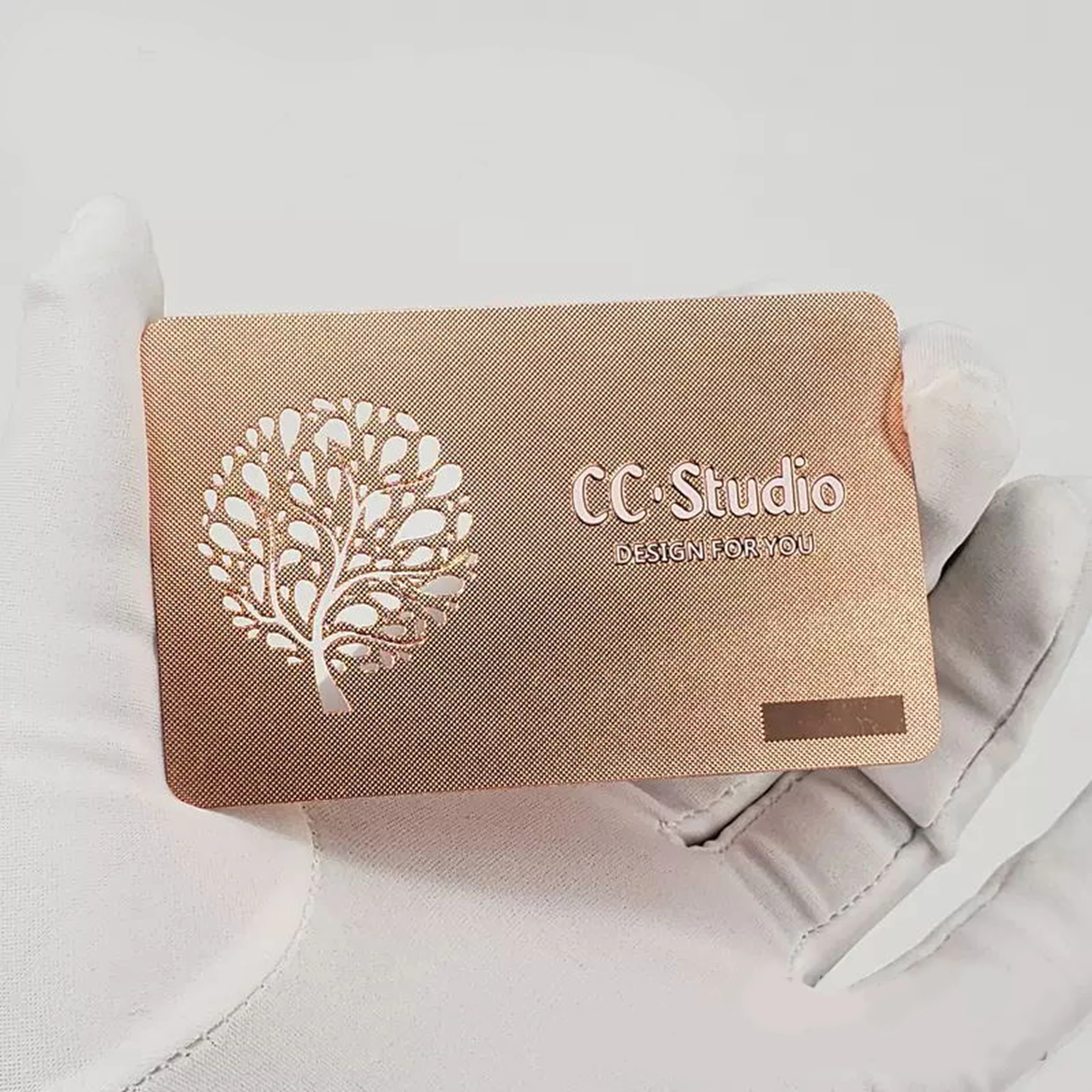 Mirror Cards Stainless Steel Black Silver Gold Silk Copper Metal Magnetic Craft Brass Surface Stripe Custom Metal Business Cards