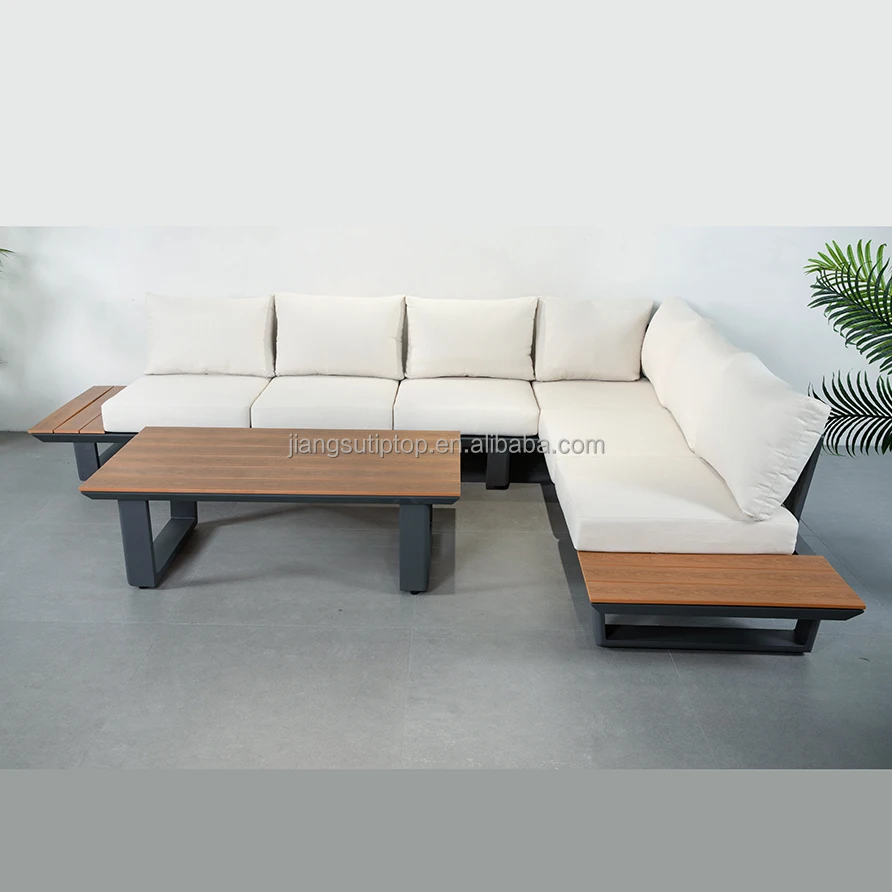 cheap corner patio shaped wicker rattan outdoor luxury teak sofa garden sets aluminum outdoor furniture rope