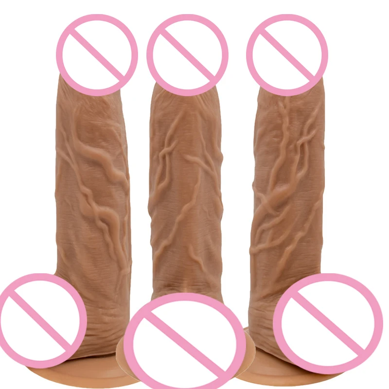 
20,5 см (8 дюймов) коричневый фаллоимитатор, секс-игрушка для женщин, мастурбирующий высококачественный фаллоимитатор из коричневой кожи, оптовая продажа, фаллоимитатор для загара 