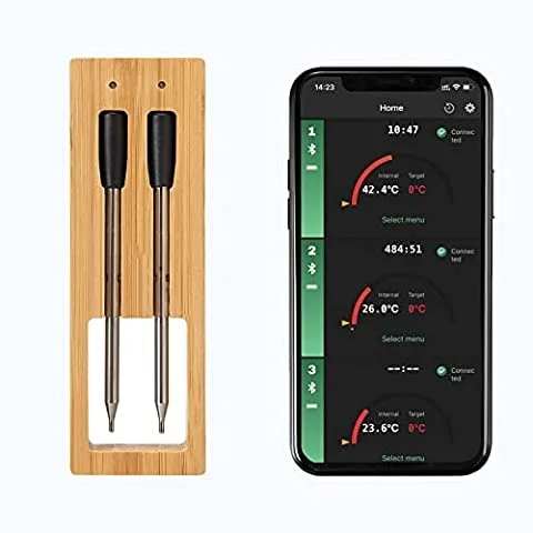 Trending 2022 Wireless Meat Thermometer with App Double Probes Digital BBQ Smart Meat Thermometers for Cooking