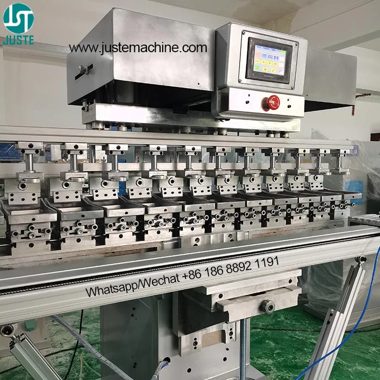 Sealed Ink Cup Pad Printer PLC Servo Motor 12 Multi Color 150-100 300C Big Oil Closed Cup Gripper Pad Printing Machine