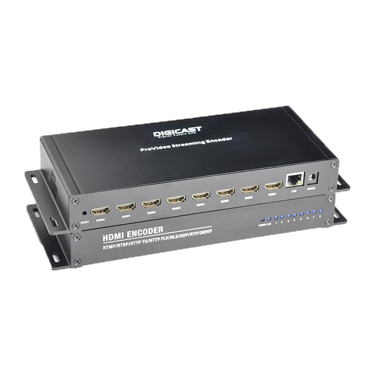 Цифровой 1080P HD 8 в 1 H 264 кодировщик HDMI для реального времени IPTV