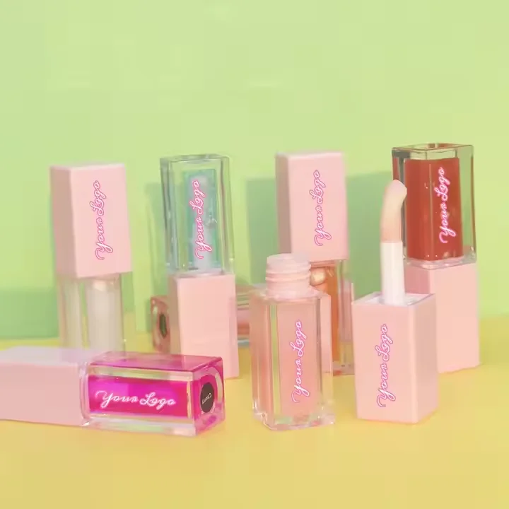 Hot Sale Bulk Lip Gloss Plumping Oil Private Label Custom Your Logo Lipgloss Fruity Taste Vegan Plumping Lip Gloss
