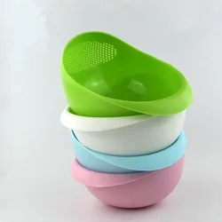 Hot selling Plastic Rice Beans Peas Washing Filter Strainer Basket Sieve Drainer Cleaning Gadget Kitchen Accessories