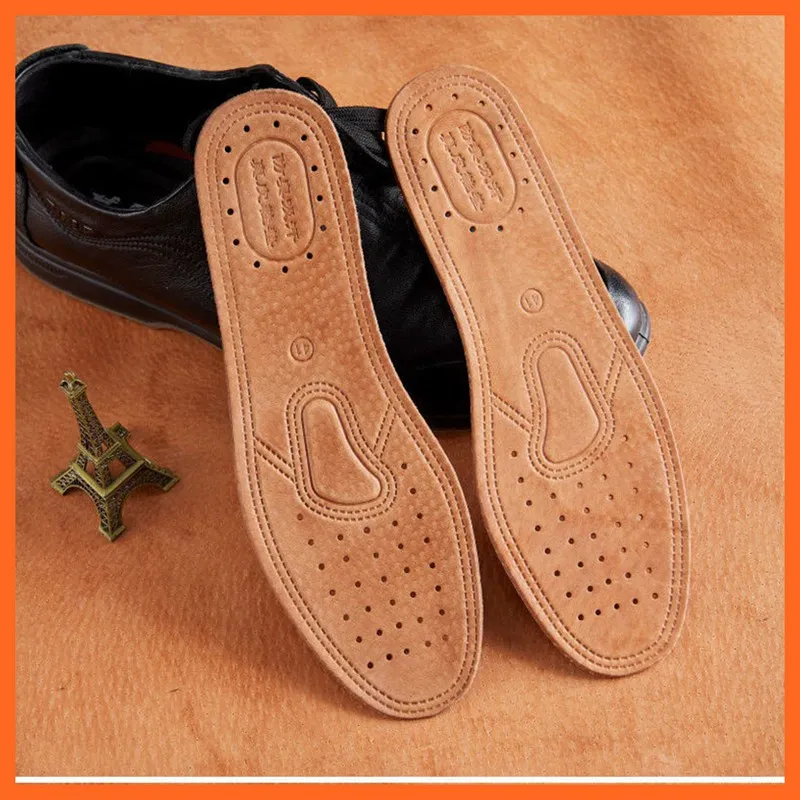 Cowhide Insole Leather Insoles Comfortable Deodorant Casual for Feet Quality Genuine Leather for Shoes Men Women Shoe Pad