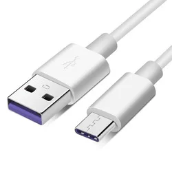 Кабель с разъемом USB Type-C, 1 м, 2 м, быстрая зарядка 3A 5A USB-C, ВЫСОКАЯ ЧЁТКОСТЬ, быстро заряжающийся мобильный телефон, кабель для передачи данных для Huawei Samsung