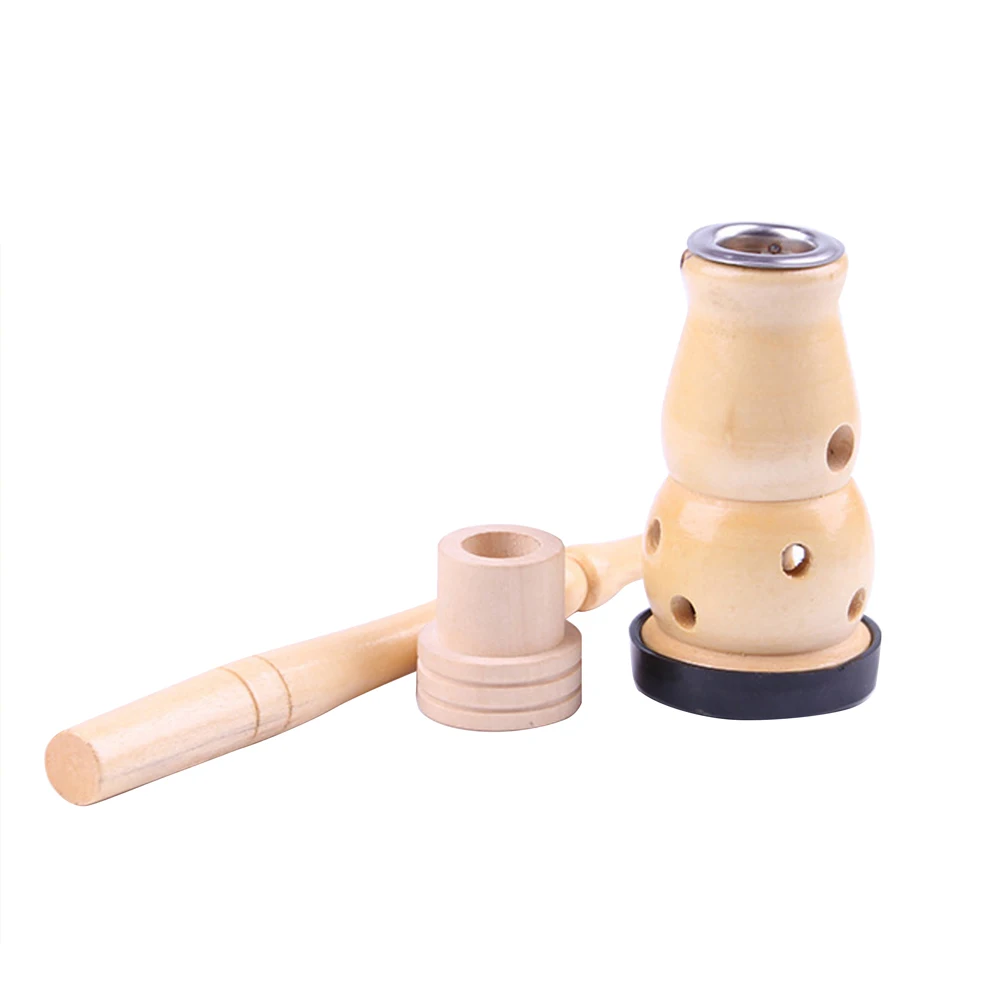 Traditional Chinese Medicine Moxibustion Tools Wood Calabash Moxa Burner