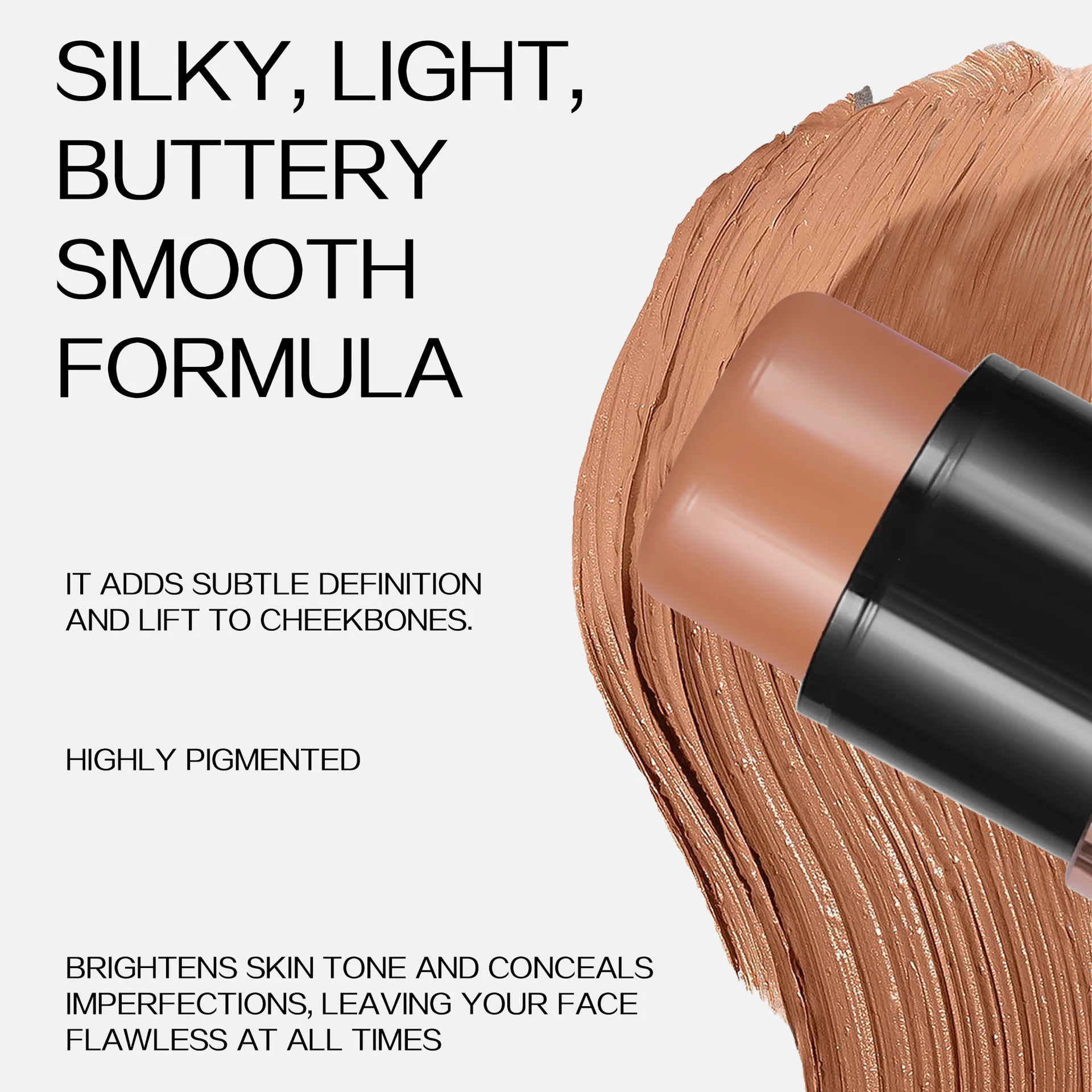 Handaiyan Full Coverage ConcealerlWaterproof Contour Stick Liquid Concealer Soft Matte Concealer Nose Shadow stick