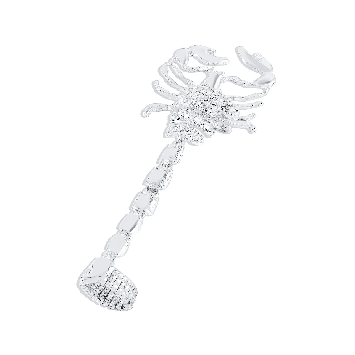 New Exaggerated Punk Scorpion  Ring Crystal Adjustable Retro alloy gold silver plated Special Rock Style Jewelry for women