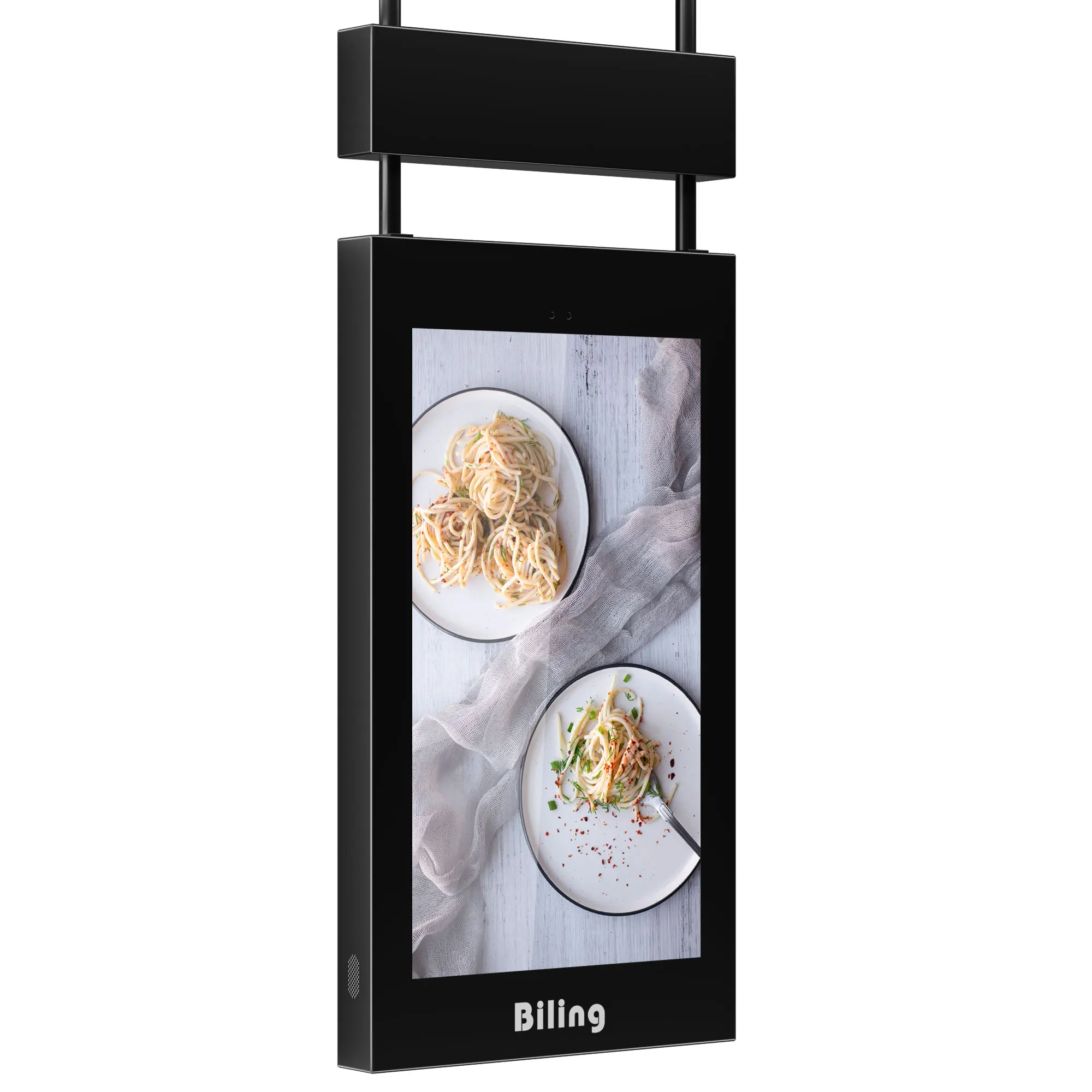 55 дюймов Открытый Водонепроницаемый Потолочный подвесной android digital signage media player рекламный дисплей для торгового центра