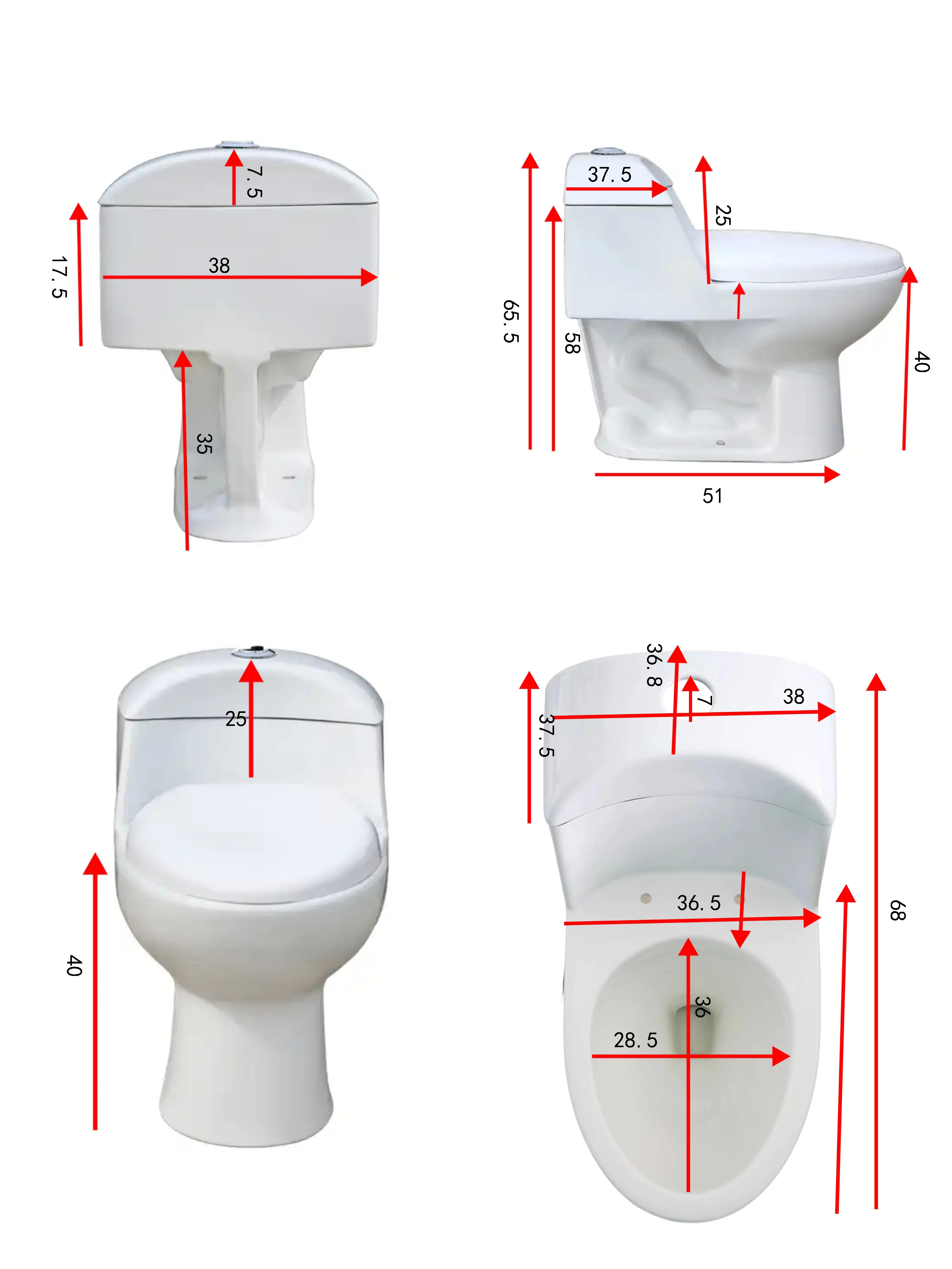 Modern Inodoro Siphonic S trap Water Closet Bathroom Commode WC Cheap One Piece Toilet Bowl