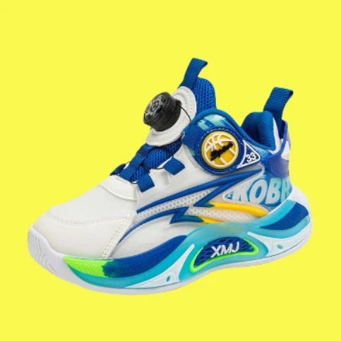 G.DUCK COOL Kids High Top Basketball Style Shoes Breathable Athletic Outdoor Combat Sneakers Net Cloth Students Winter Sports