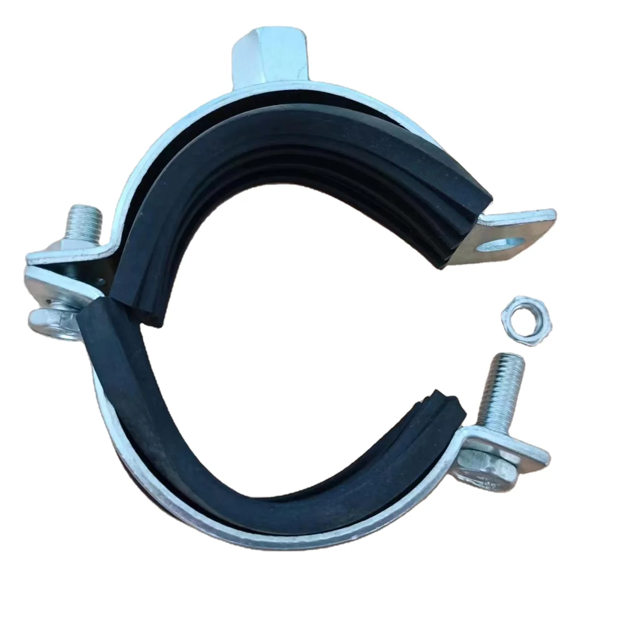 High Grade Rubber Lined Pipe Clamp Metal Pipe Clips Pipe Hanger