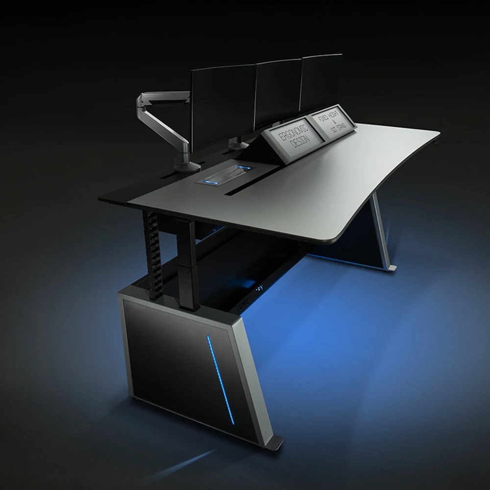 Custom Height Adjustable Security Control Room Console Table Command Center Operator Control Desk For Computer
