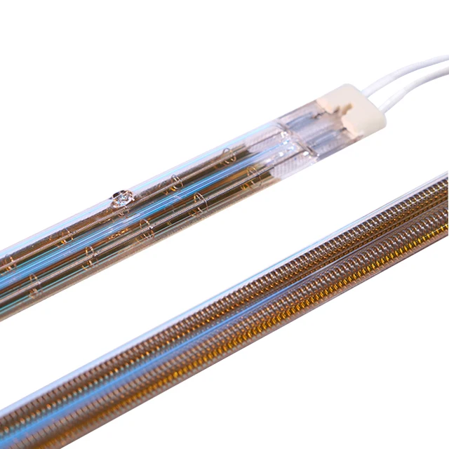 Manufacturer wholesale shortwave quartz halogen lamp for PV cell firing furnace