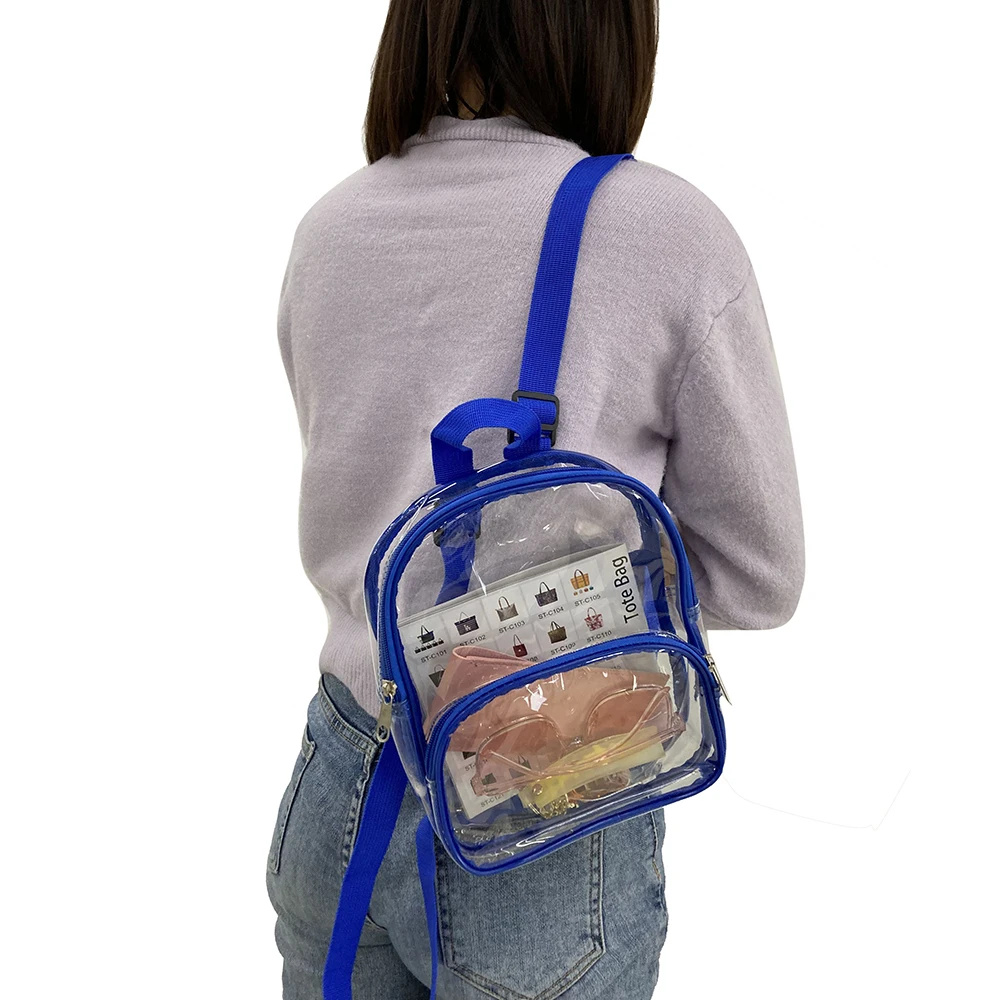 Bag Backpack Transparent Holographic Plastic Colorful Pvc Outdoor Backpack Fashion Back Pack Clear School Bag Water Proof