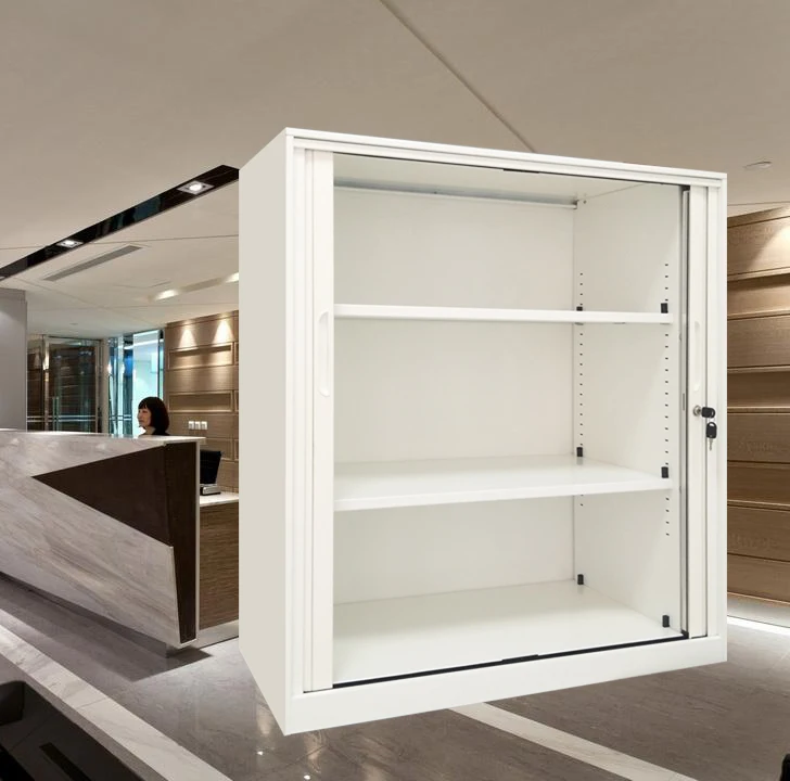 Chinese factory metal office furniture Steel Tambour Door Office Cabinet Roller Shutter Door