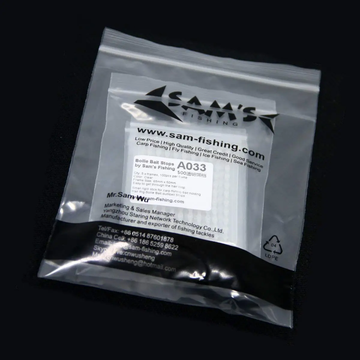 SAMSFX 500PCS Carp Fishing Hair Stops for Fishing Float Baitstops Boilie Stops Clear Color