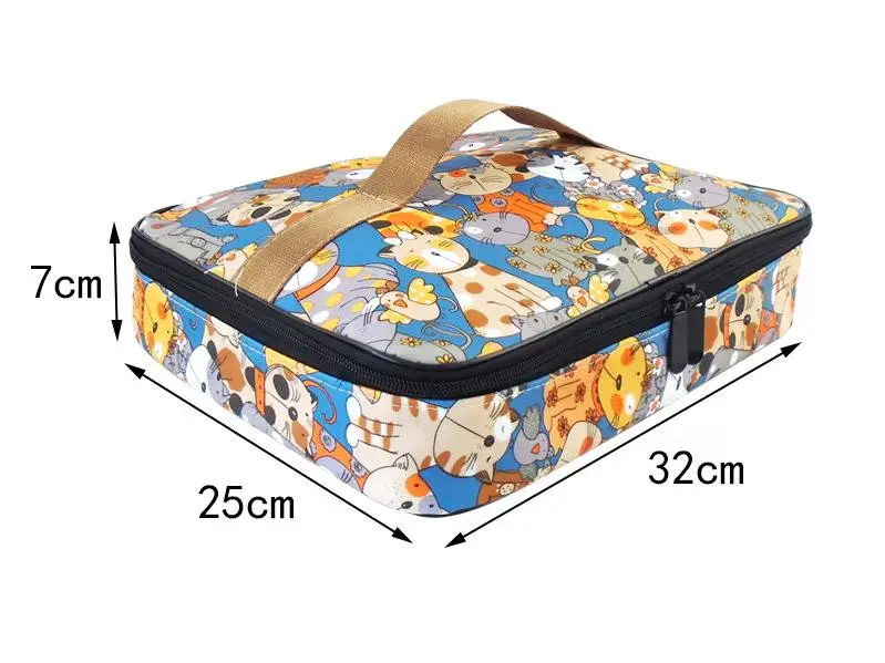Cartoon lunch box bag Japanese office workers handbag lunch box simple lovely large capacity bento bag