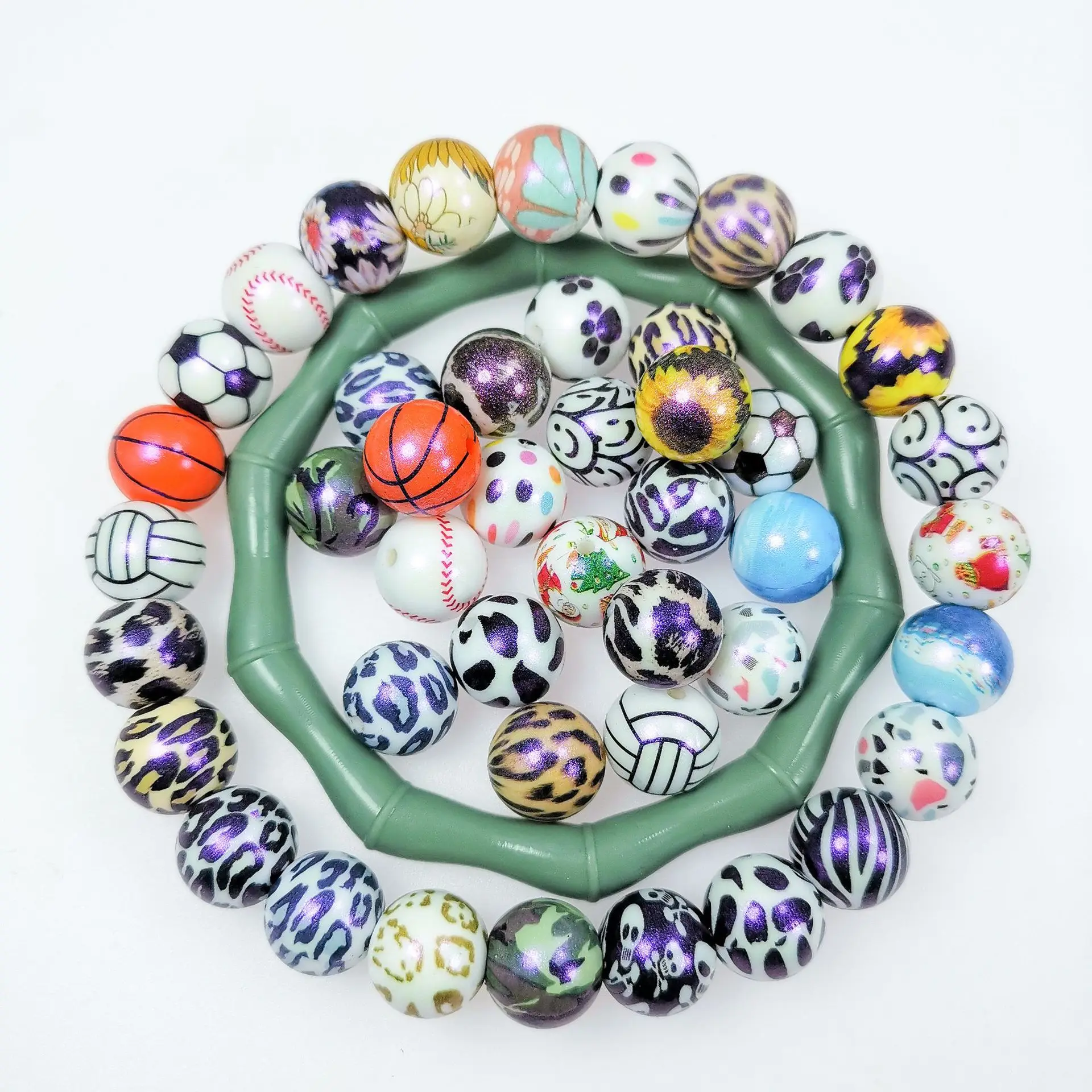 Silicone round beads 15mm candy color silicone beads baby jewelry accessories anti-chain accessories