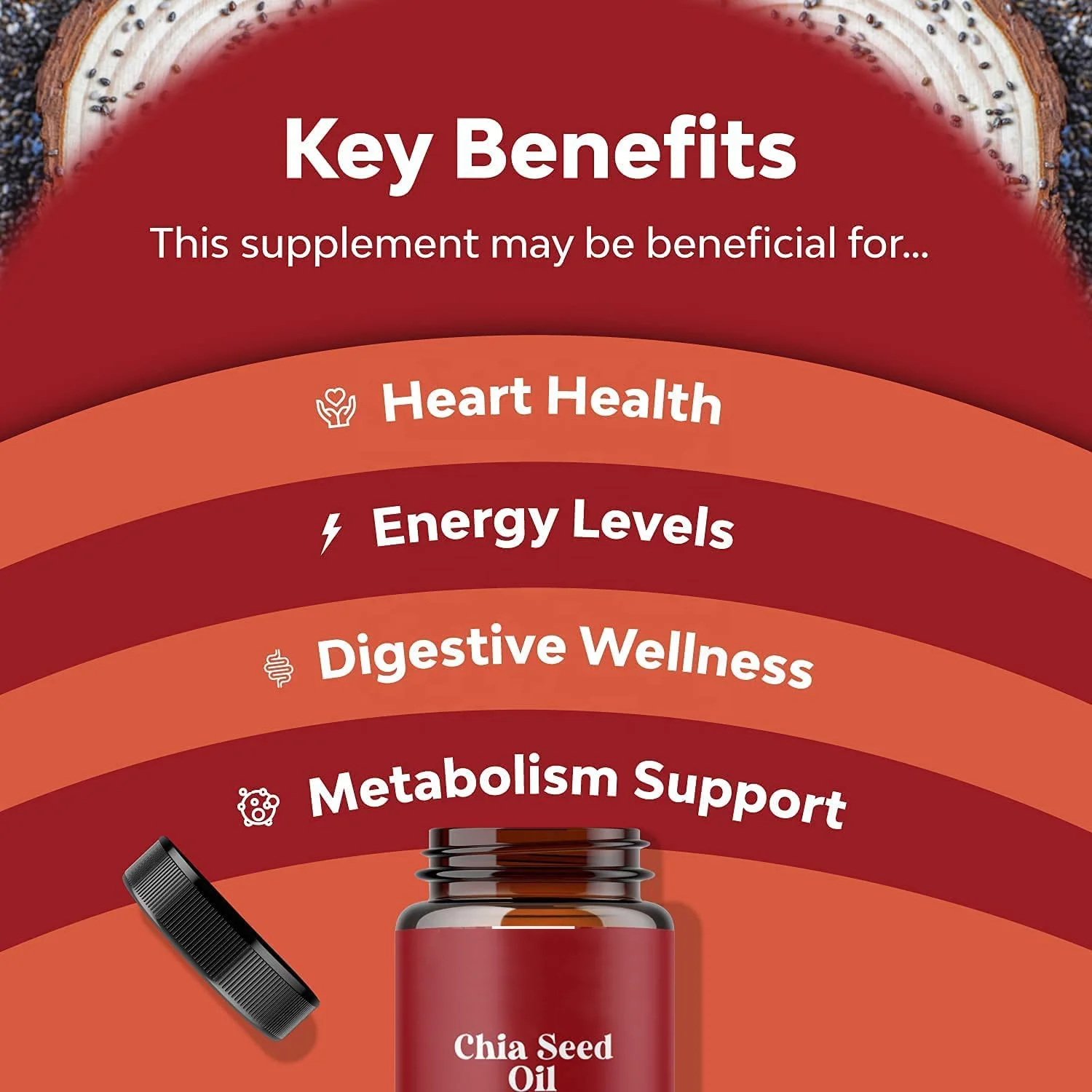 Hot selling Heart Improve Chia Seed Oil Softgels Soft Gels Capsules OEM 60 Capsules Chia Seed Oil Capsules