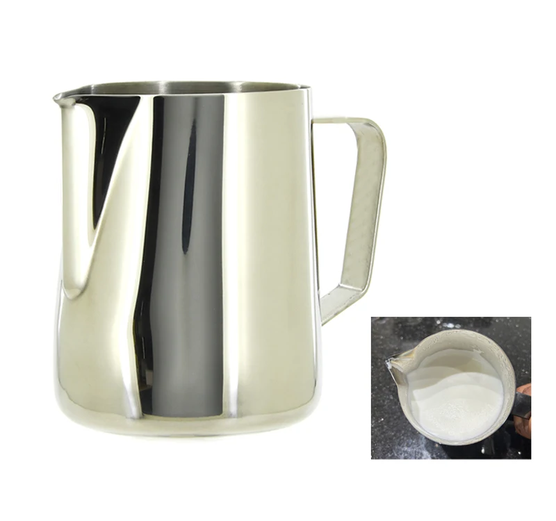 steel latte frothing barista tool latte art  Arab Sharp Spout steam  metal milk frothing pitcher Jug