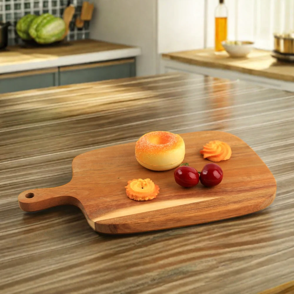 Wholesale creative wooden cutting board Japanese literary Rectangle Acacia wood bread Eco-Friendly wooden cutting board