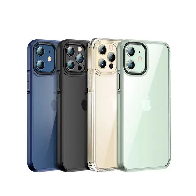 Luxury Newest Mobile Accessories Shockproof Back Cover For Iphone TPU PC Transparent Clear Crystal Phone Case For Iphone 11 12