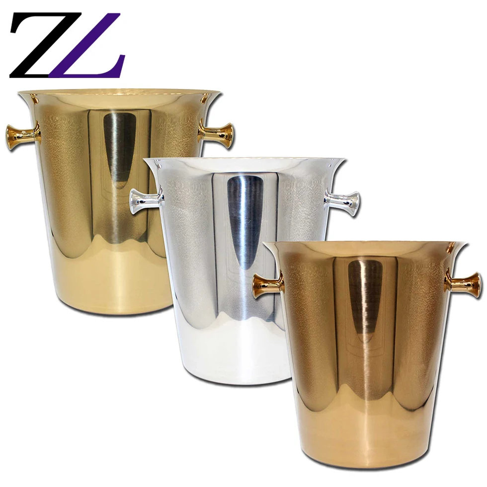 Buffet catering corona beer drink frozen container cooler champagne pail mini silver golden colored metal ice buckets for bar
