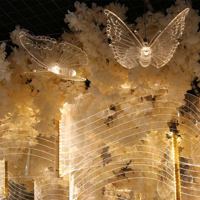 CeilingS100  Stage Ceiling hanging Hall led light decoration decorative large flower lights for wedding