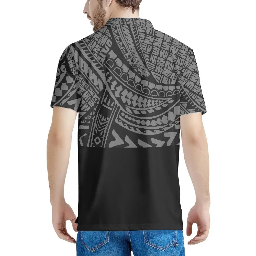 Custom Samoa tattoo and Eagle design cool summer men classic high quality fashion comfort plus-size custom POLO short sleeves