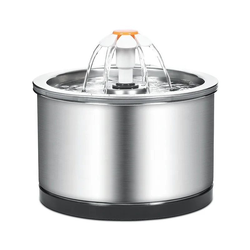 2021 Creative Design Automatic Pet Water Bottle Dog Cat Drinking Feeder Stainless Steel Round Shape with Premium Quality