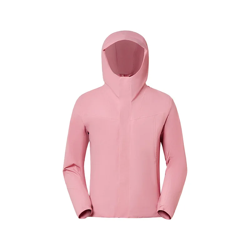 Women Zipper Sports Hooded Softshell Jackets Winter Outdoor Waterproof Coat Windbreaker Hiking Jacket With Pockets