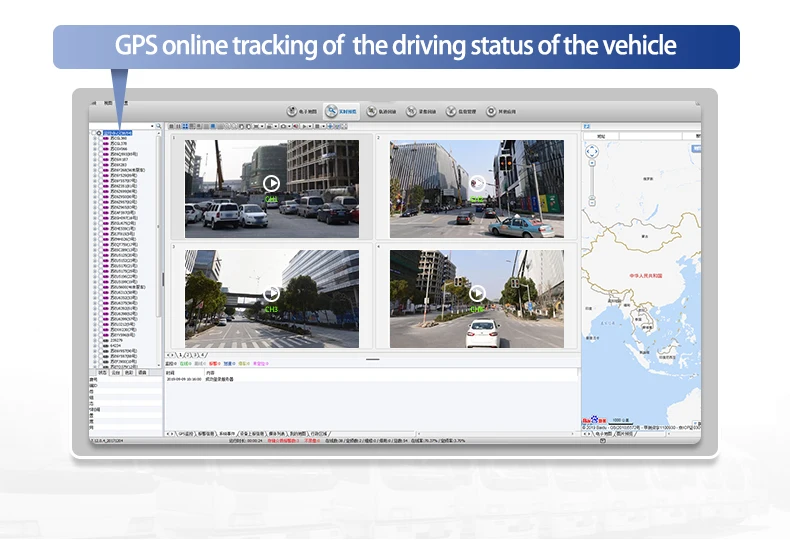4G GPS WiFI Optional 2TB Hard Disk Recording Vehicle Black Box 10.1 inch Monitor 4CH Bus MDVR 1080P DVR Camera System Car 