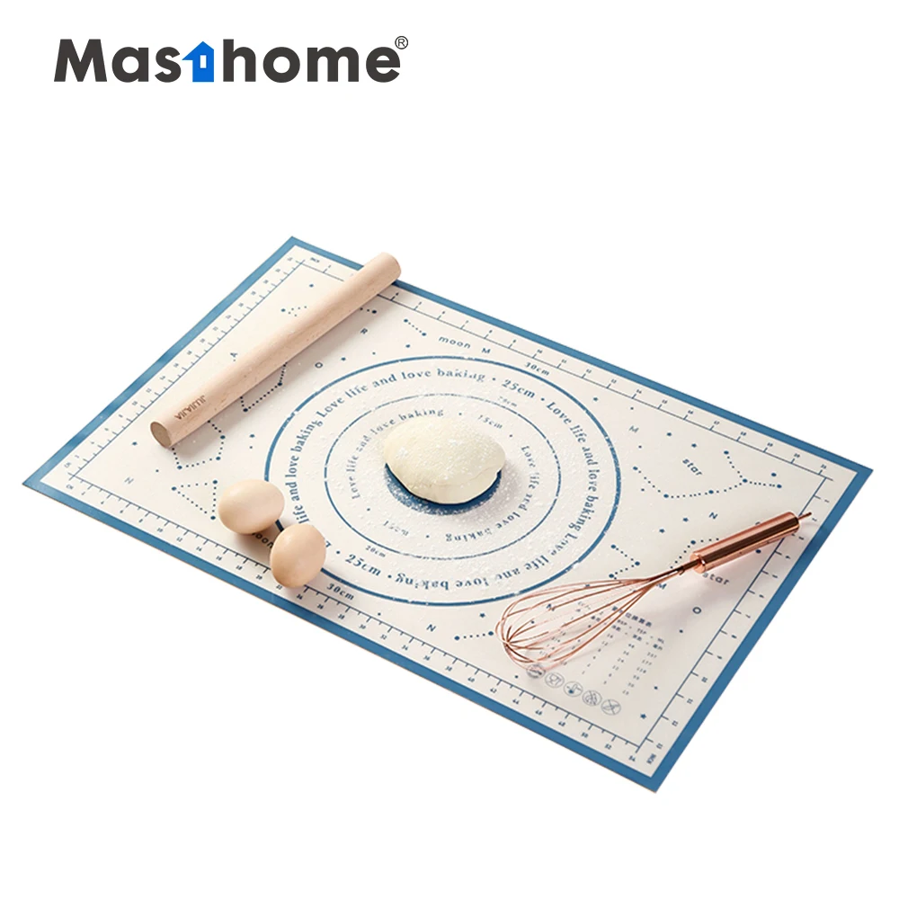 Лидер продаж цветной антипригарный коврик для теста Masthome с логотипом на заказ силиконовый выпечки