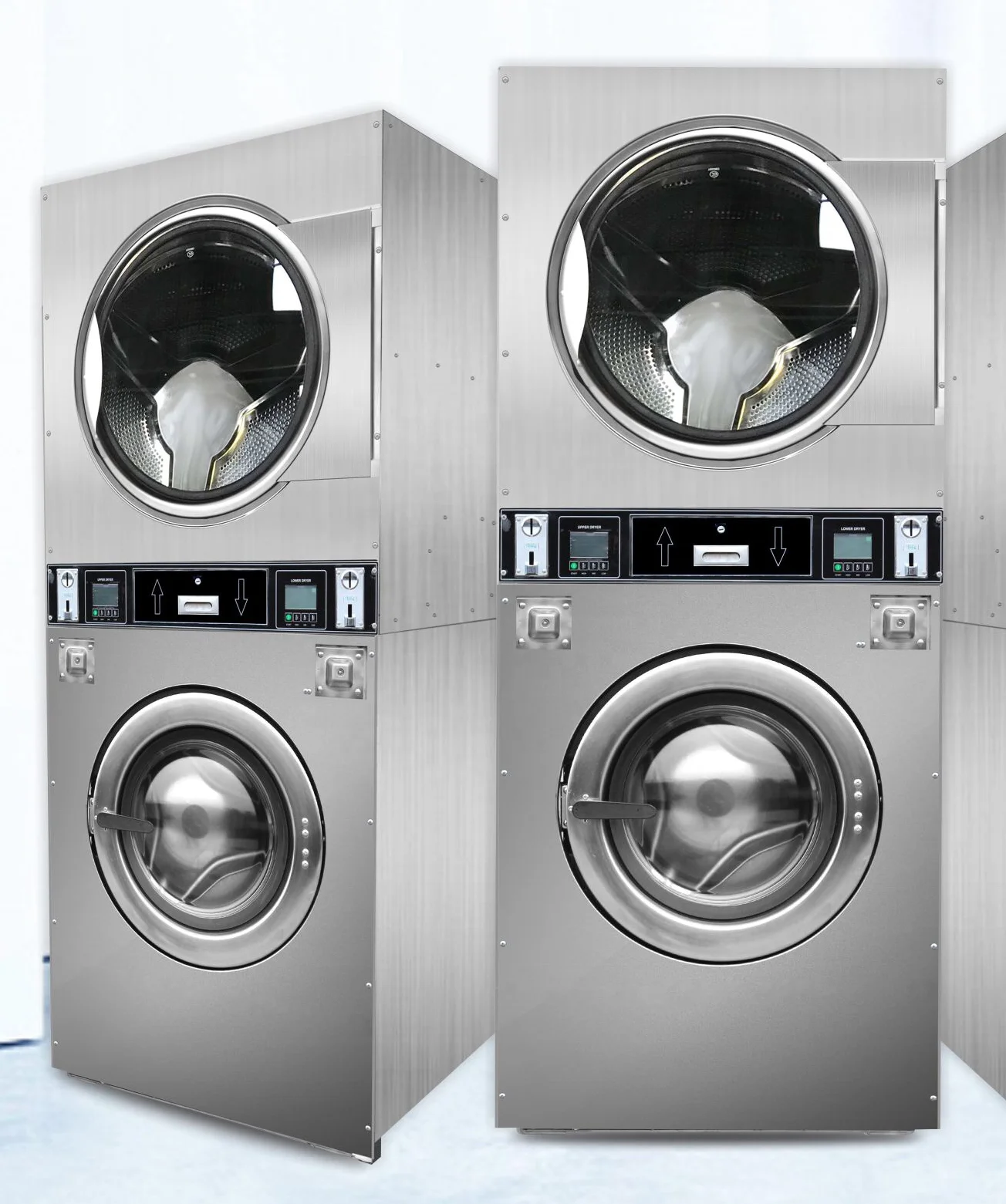 
multi - purpose coin operated laundry washing machine and dryer machinery 