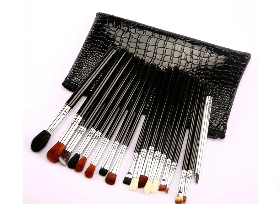20pcs makeup brush set for eye shadow eye liner brush wooden handle custom eye makeup brushes vegan for makeup