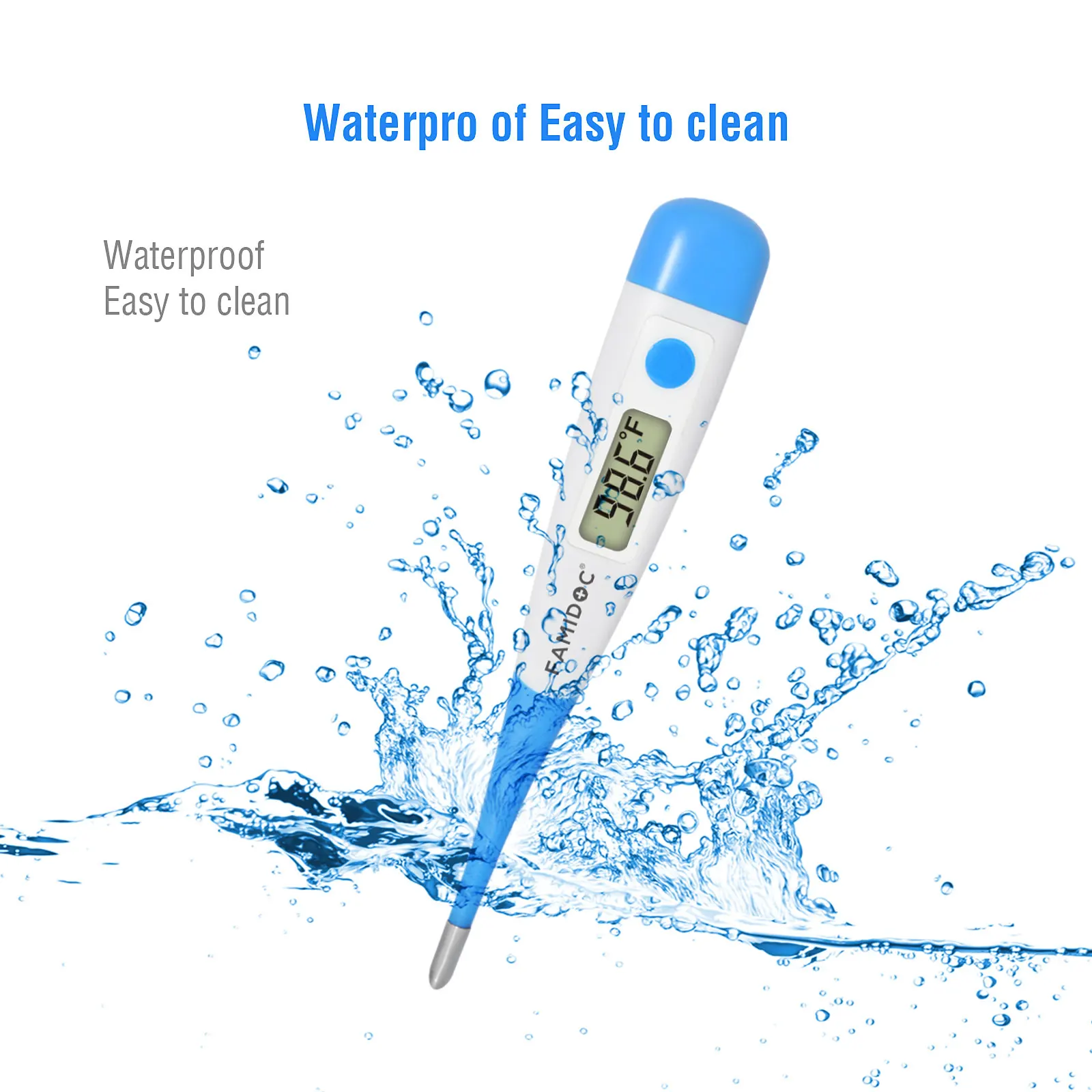 MDR  510K certified electronic thermometers   digital  armpit rectal oral for baby care  waterproof