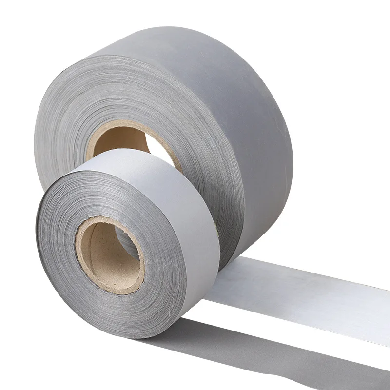 Changzhou High Light Polyester Silver Grey Reflective Material Reflective Tape for Fabric Clothes 5CM