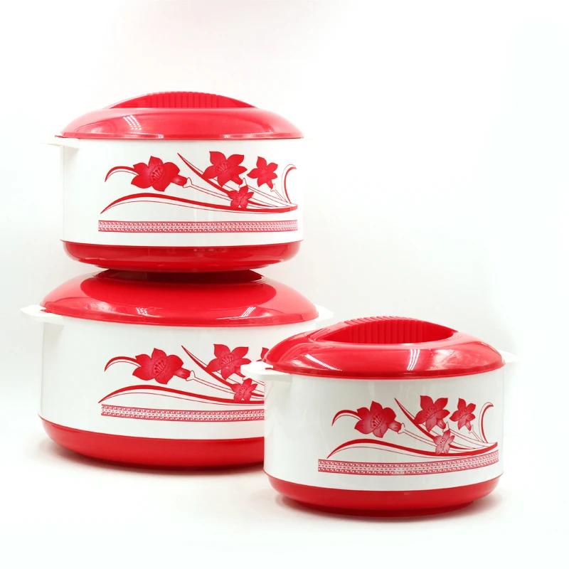 
3pcs 6L 9L 13L round high quality stainless steel liner hotel restaurant food insulated hot pot sets 