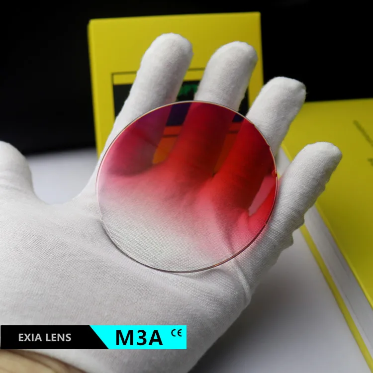 Объектив EXIA M3A солнцезащитные очки MR-8 полиуретановые 1,61 SHMC зеленое покрытие Супер жесткий UV400 Градиент красный