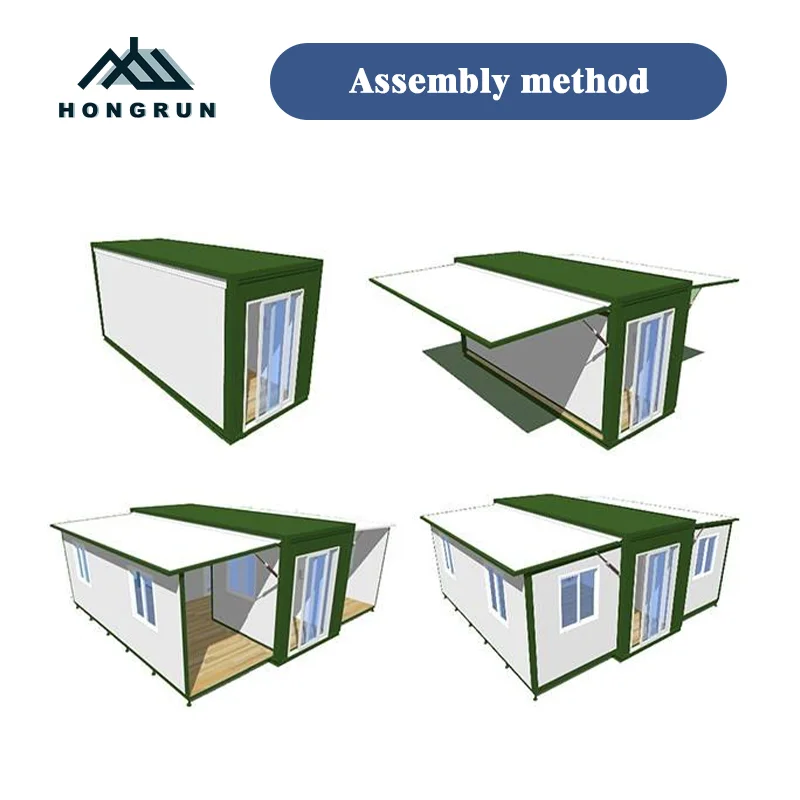 Prefabricated Mini Mobile small home Modern Simple Tiny house portable room Steel Trailer on wheels 2 bedroom home