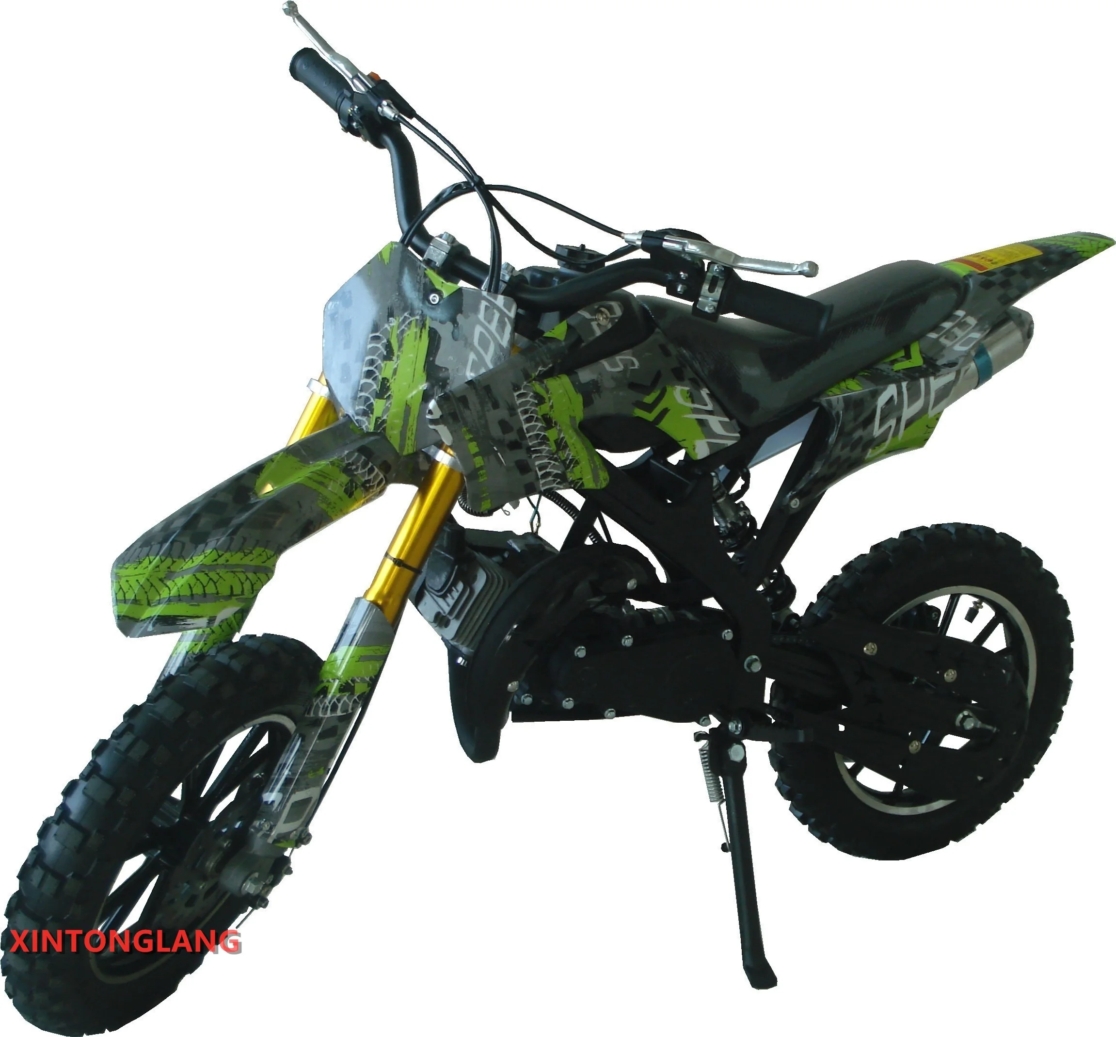 Cool New pull start 49cc 2stoke camouflage super mini moto cross pocket dirt bike for kids with CE