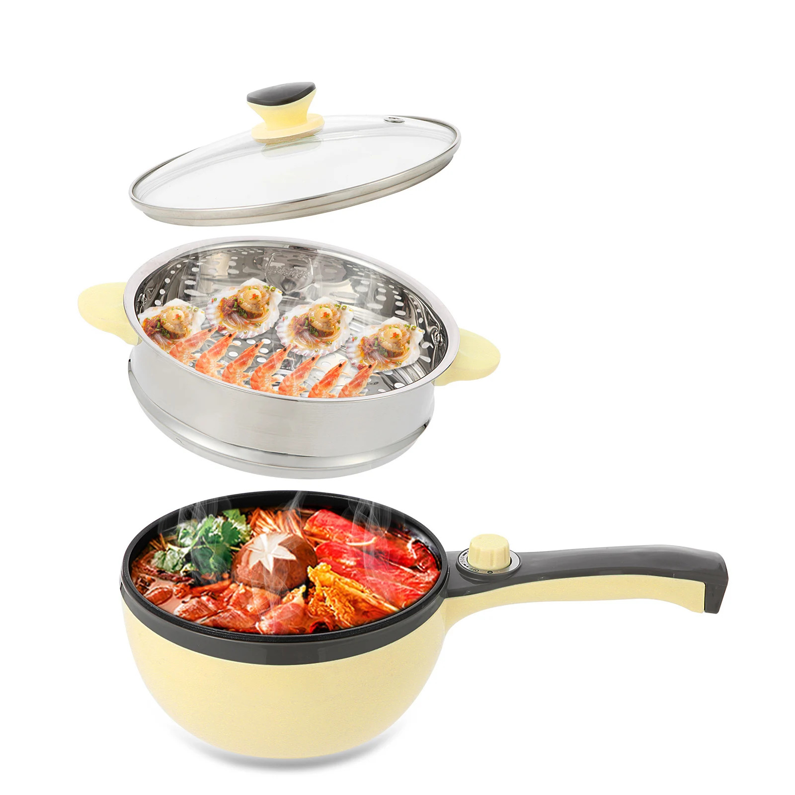 
 Прекрасное качество сковорода с антипригарным на мопеде с ручкой для быстрого вареные горячий горшок  