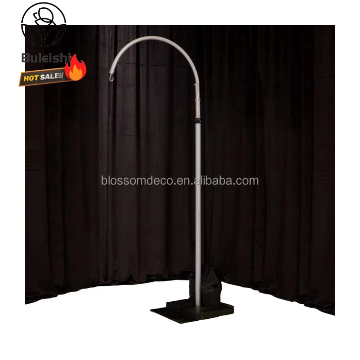 Full Kit Adjustable Aluminum Upright Pole Stand Coupler Tall Curved Cake Hanger Wedding Chandelier Hanger