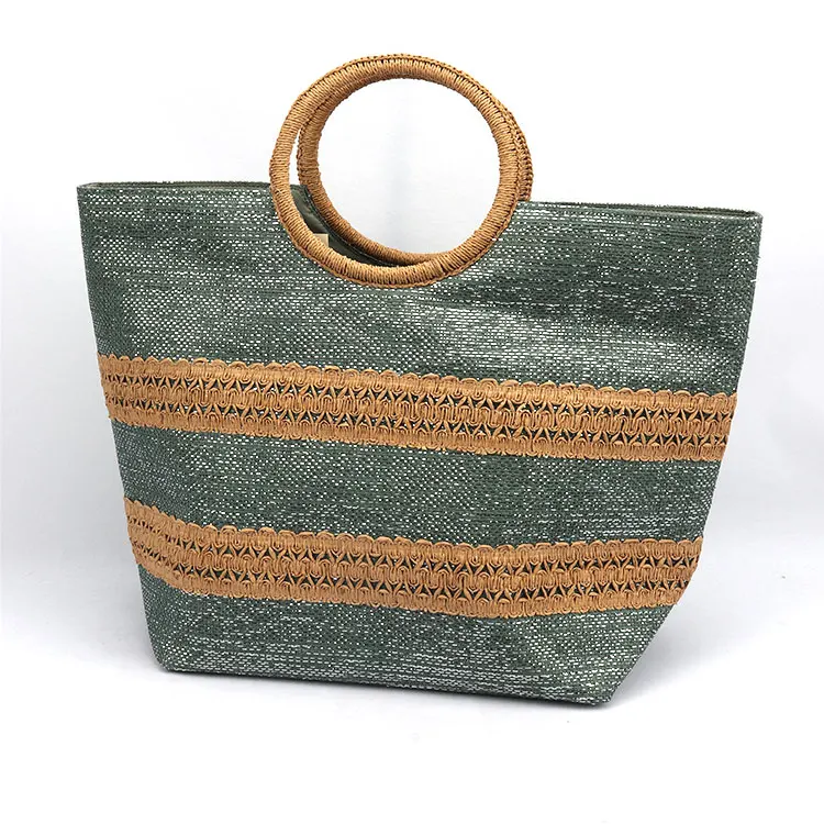 Hot selling Chinese Factory Wholesale woven straw beach bag paper straw tote bag fashion beach bag for young lady