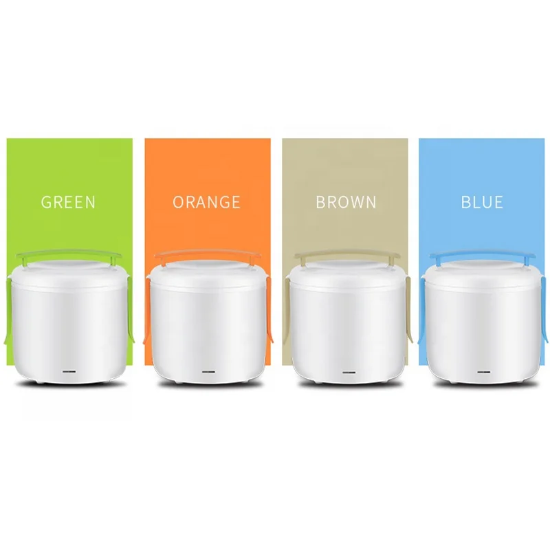 New Round Shaped Leakproof 304 Stainless Steel Thermal Electric 12V 24V Car Lunch Box 2in1 Electric Heatd Food Warmer Portable