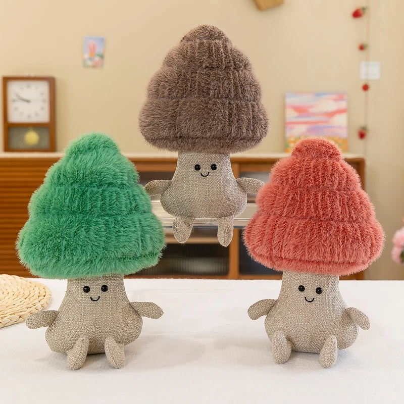 Wholesale Cute Plush Flower Pots and Mushroom Indoor Decoration Figures Pine Plant Pillows and Toys for Home Decor